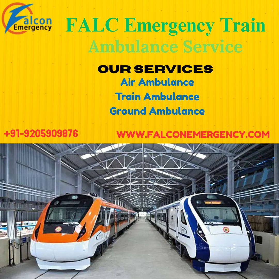 Be with FALC Emergency for safe and high-speed transit in Siliguri in a train ambulance