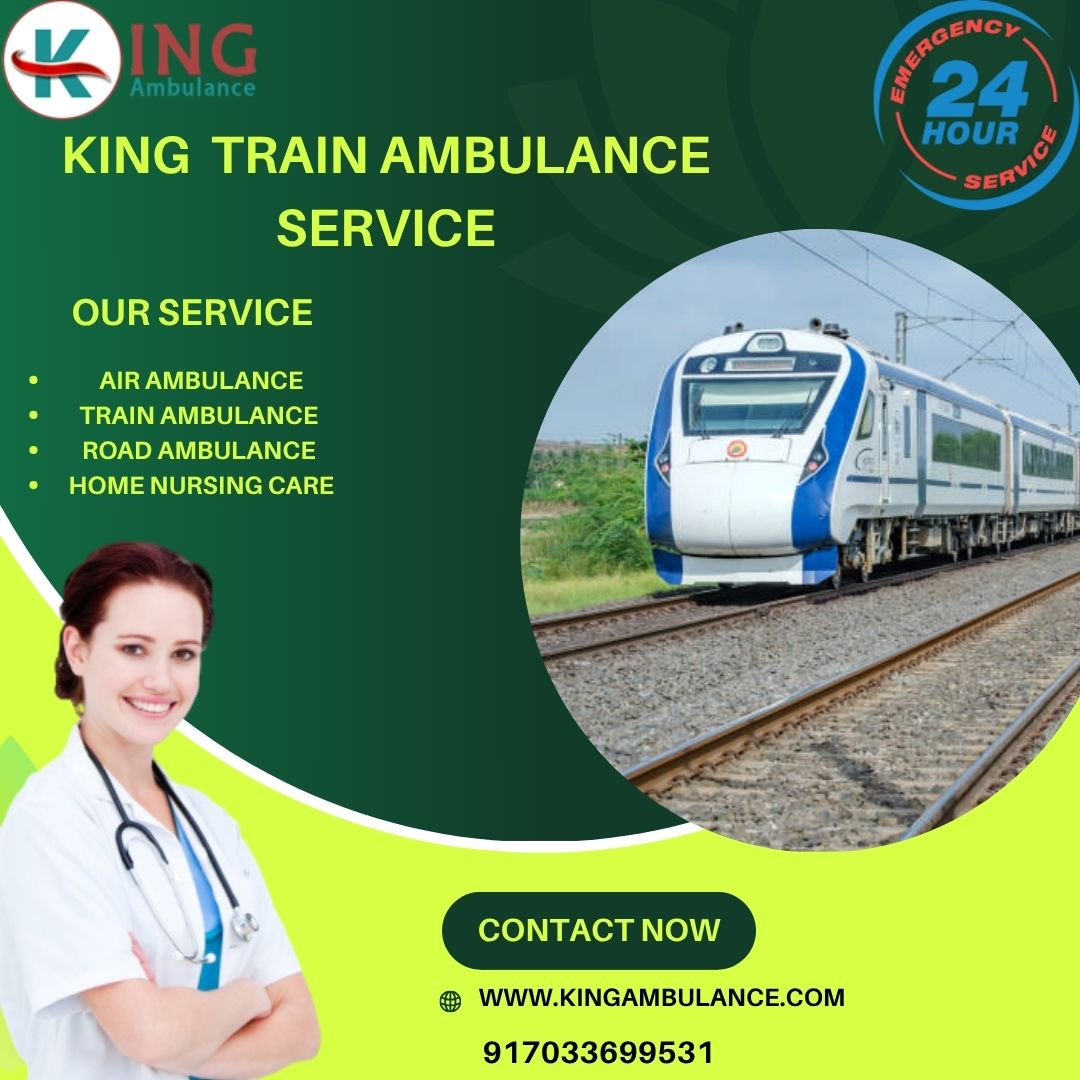 King Train Ambulance Service transports your patient to the hospital immediately for the best treatment