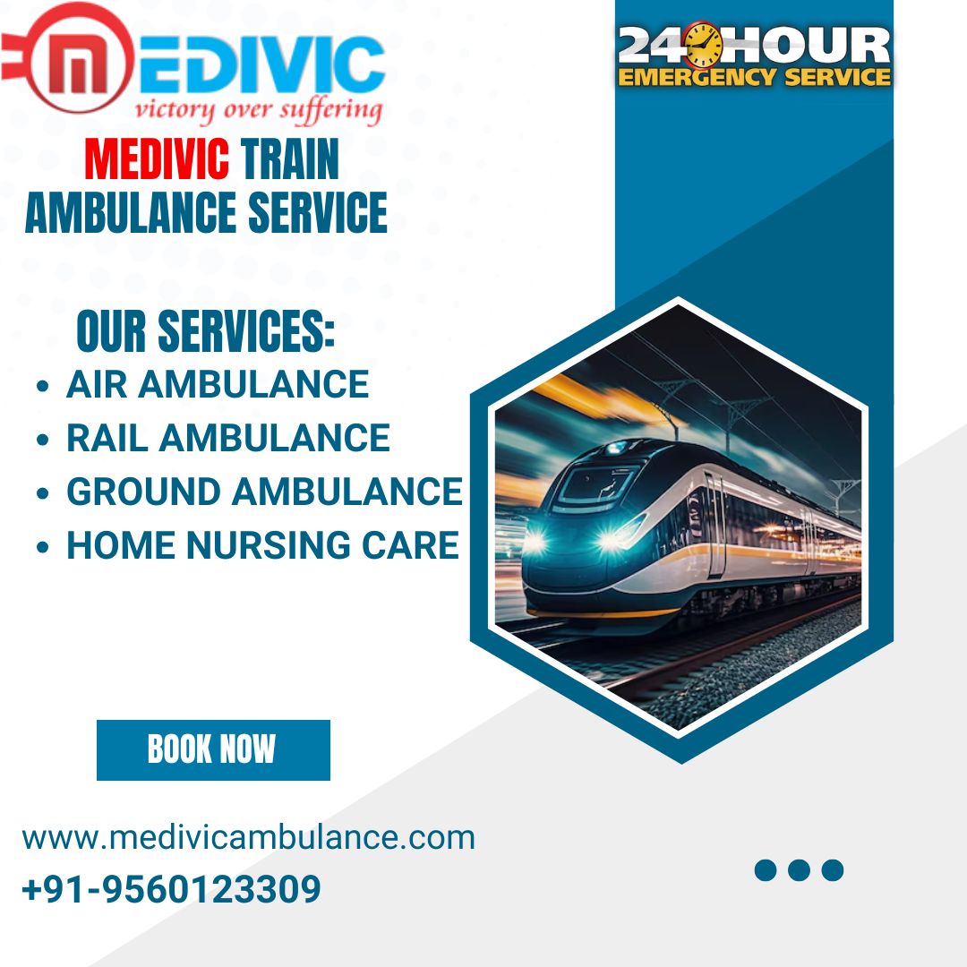 Medivic Train Ambulance in Allahabad which provides the Excellent Patient Transfer