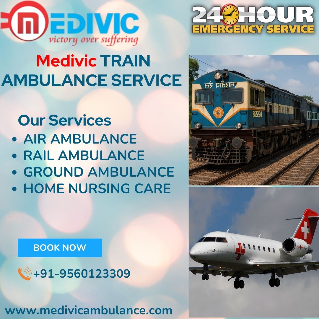 Most Advanced Medical Equipments Provide by Medivic Train Ambulance in Lucknow