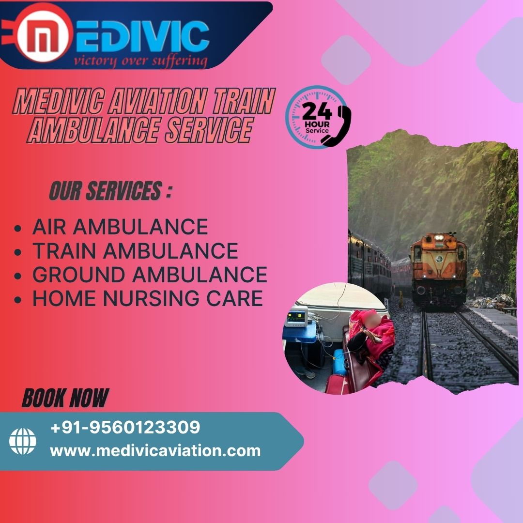 Medivic Aviation provides transportation services in Lucknow through its train ambulance