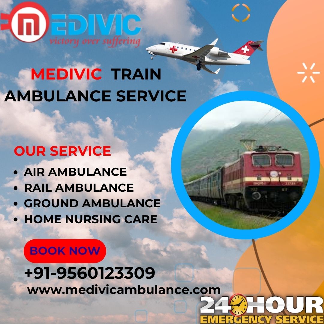 Book Medivic Train Ambulance Service in Lucknow, That Too At a Nominal Charge
