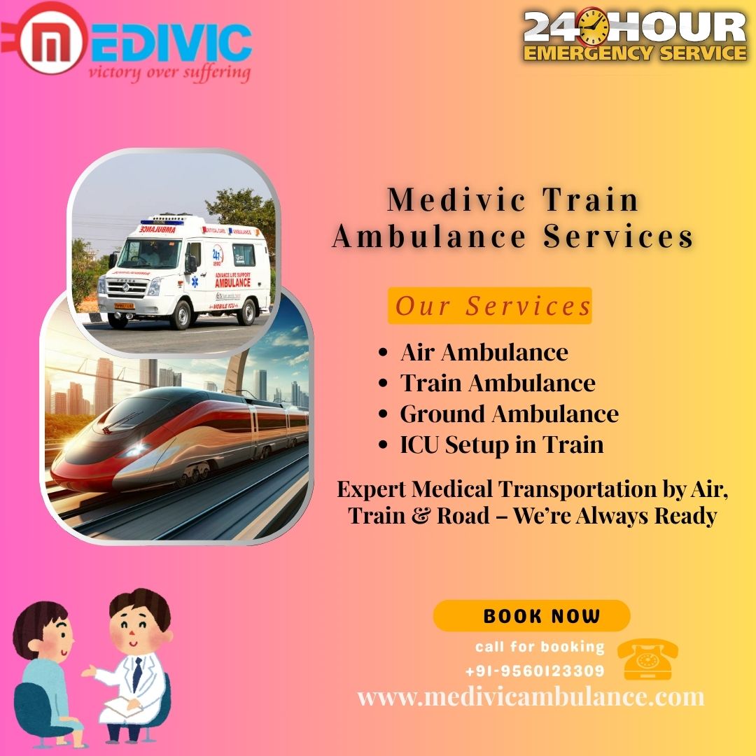 Medivic Train Ambulance transports the sick to the hospital with round-the-clock care in Delhi