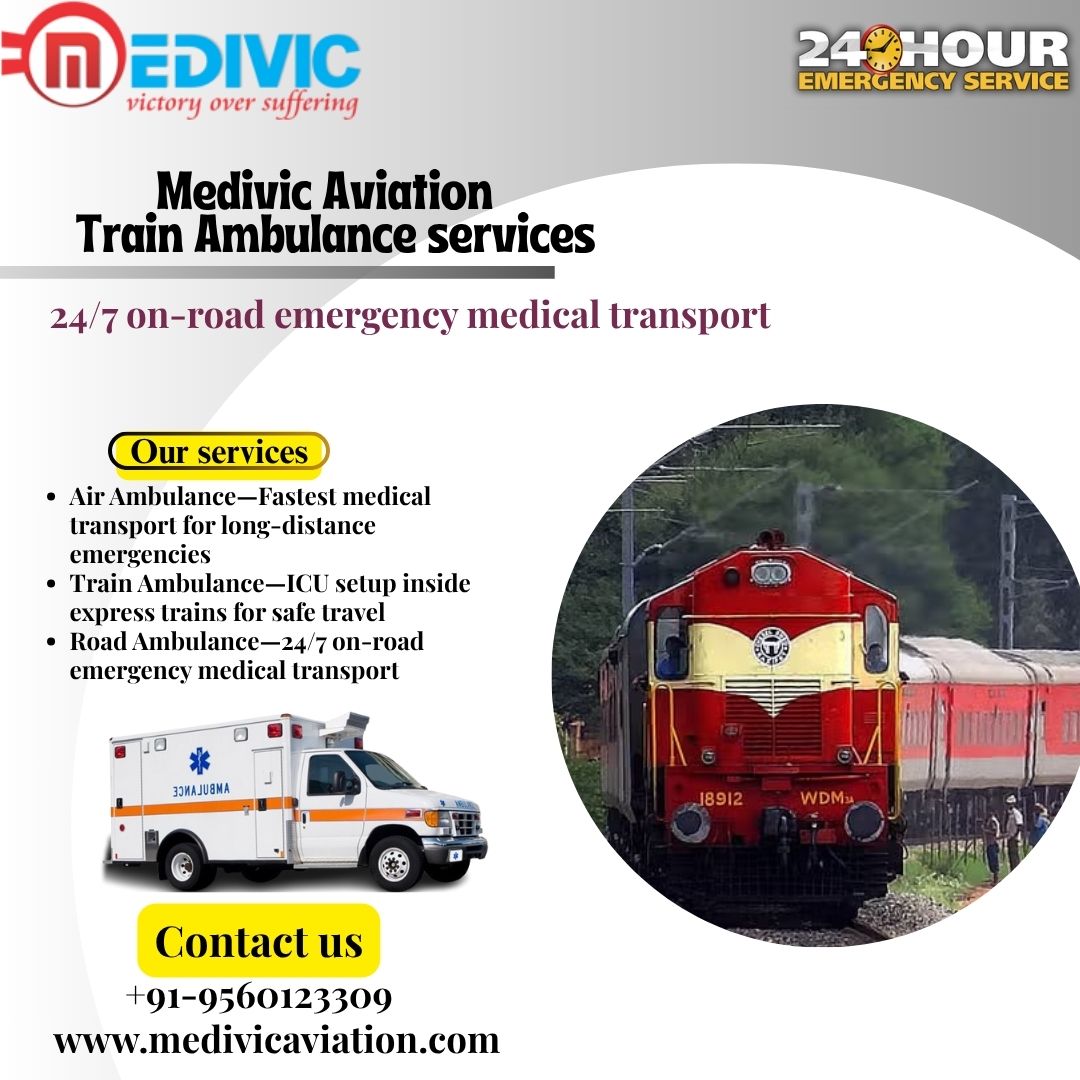 Medivic Aviation Train Ambulance in Ranchi Provides Quality Care during Transit