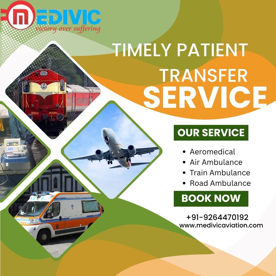 Select Medivic Aviation Train Ambulance in Bhopal to help patients reach the Hospital promptly