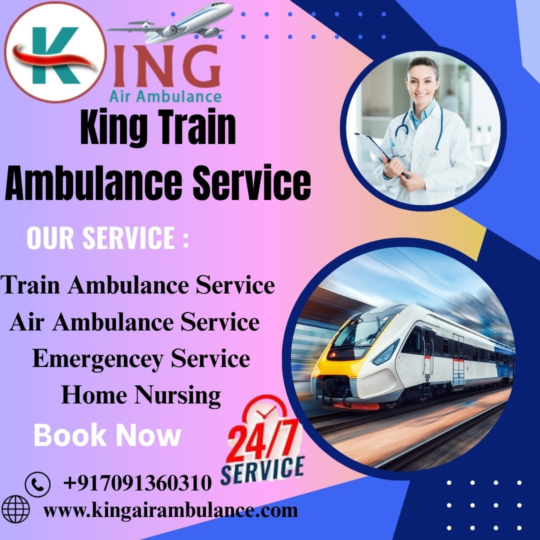 King Train Ambulance in Patna has a wide range of medical equipment available