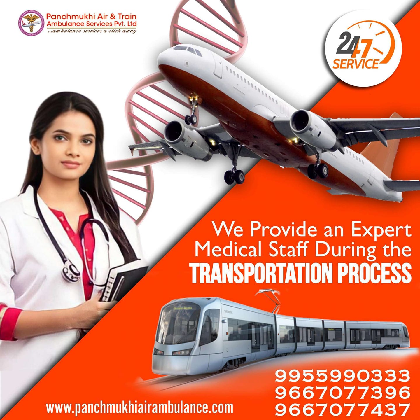 With Superior Medical Crew Use Top Grade Air Ambulance in Mumbai by Panchmukhi