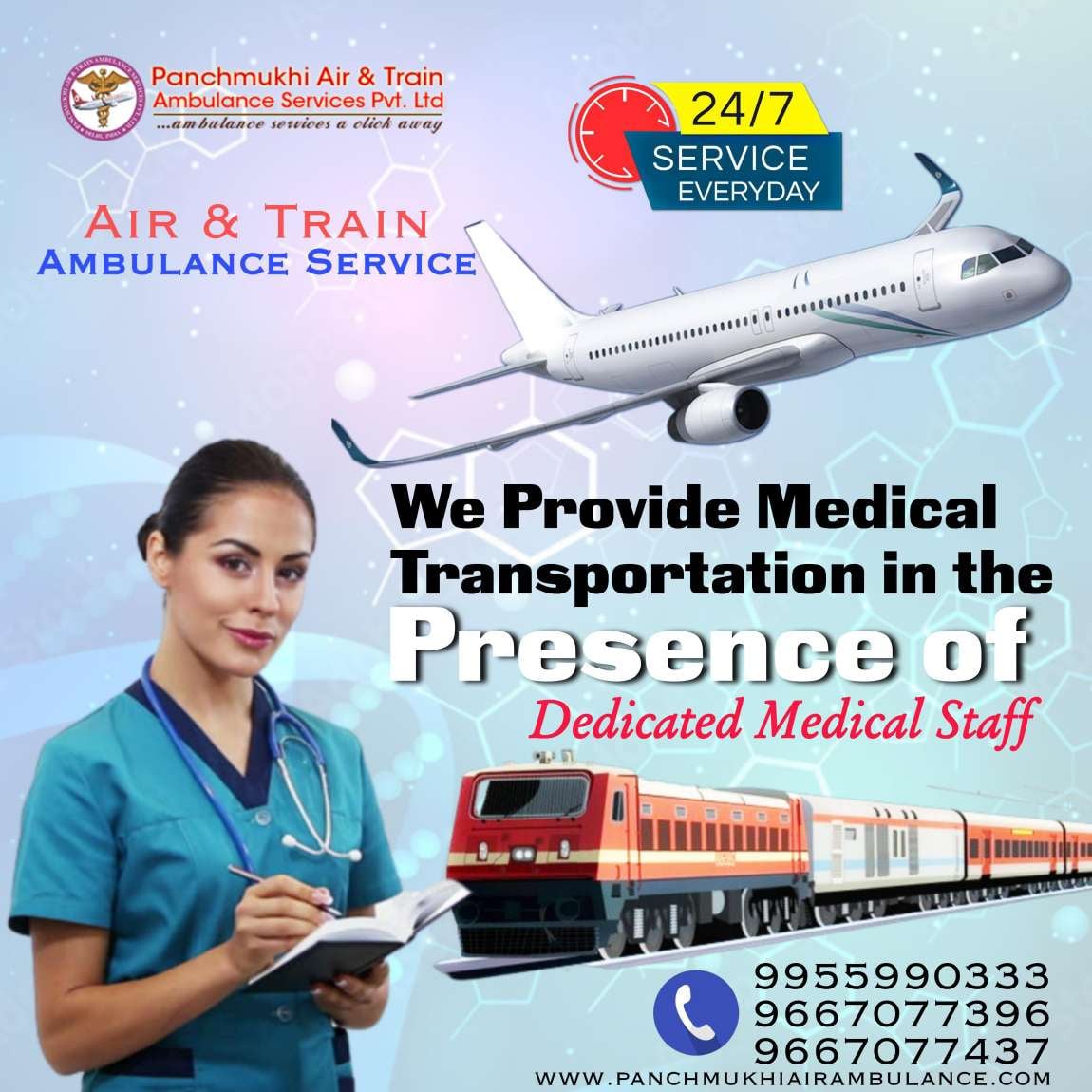 With Medical Assistance, Take the ALS Facility Air Ambulance from Guwahati by Panchmukhi