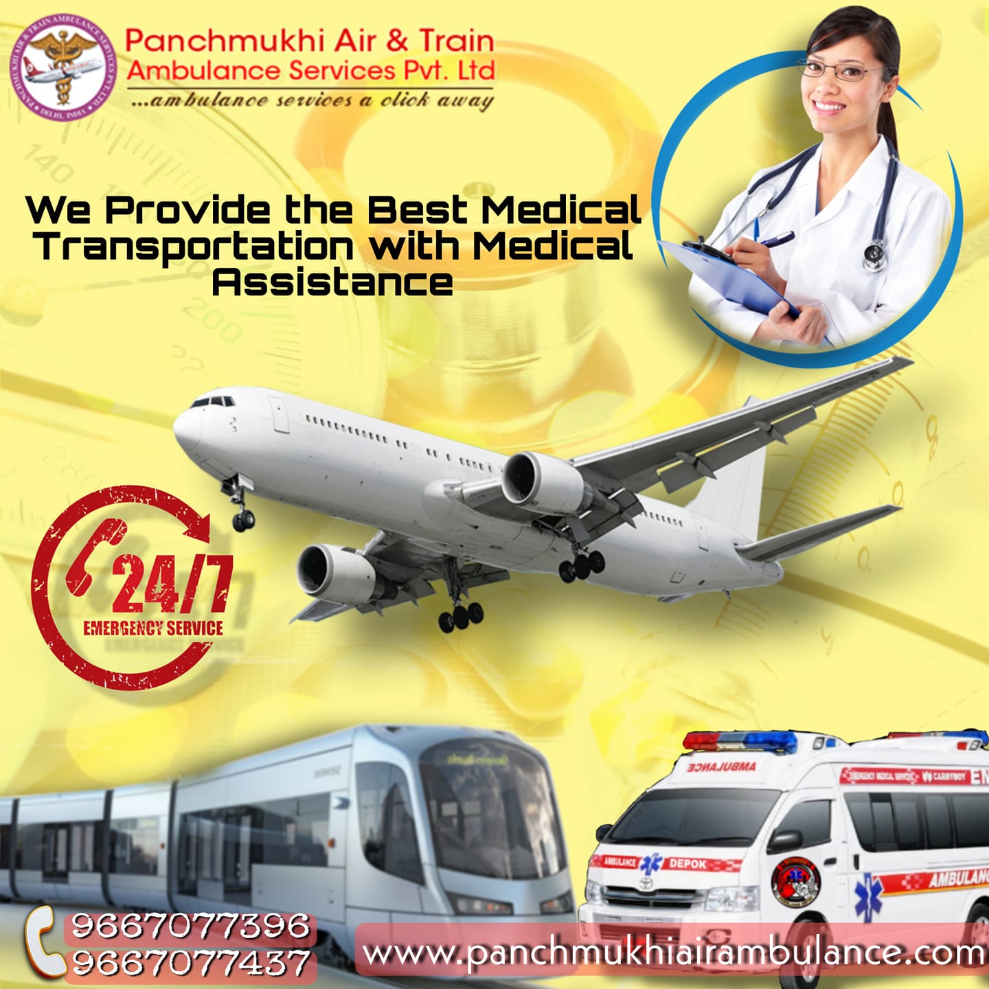 With a Fully Dedicated Medical Team, Use Now Air Ambulance from Varanasi by Panchmukhi