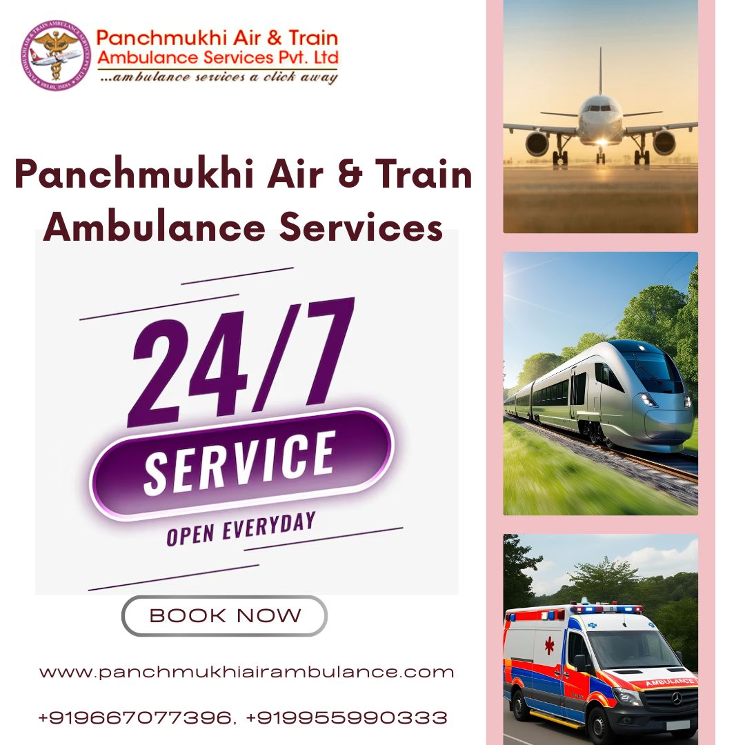 Panchmukhi Train Ambulance from Patna- Get a risk-free and comfortable medical transport