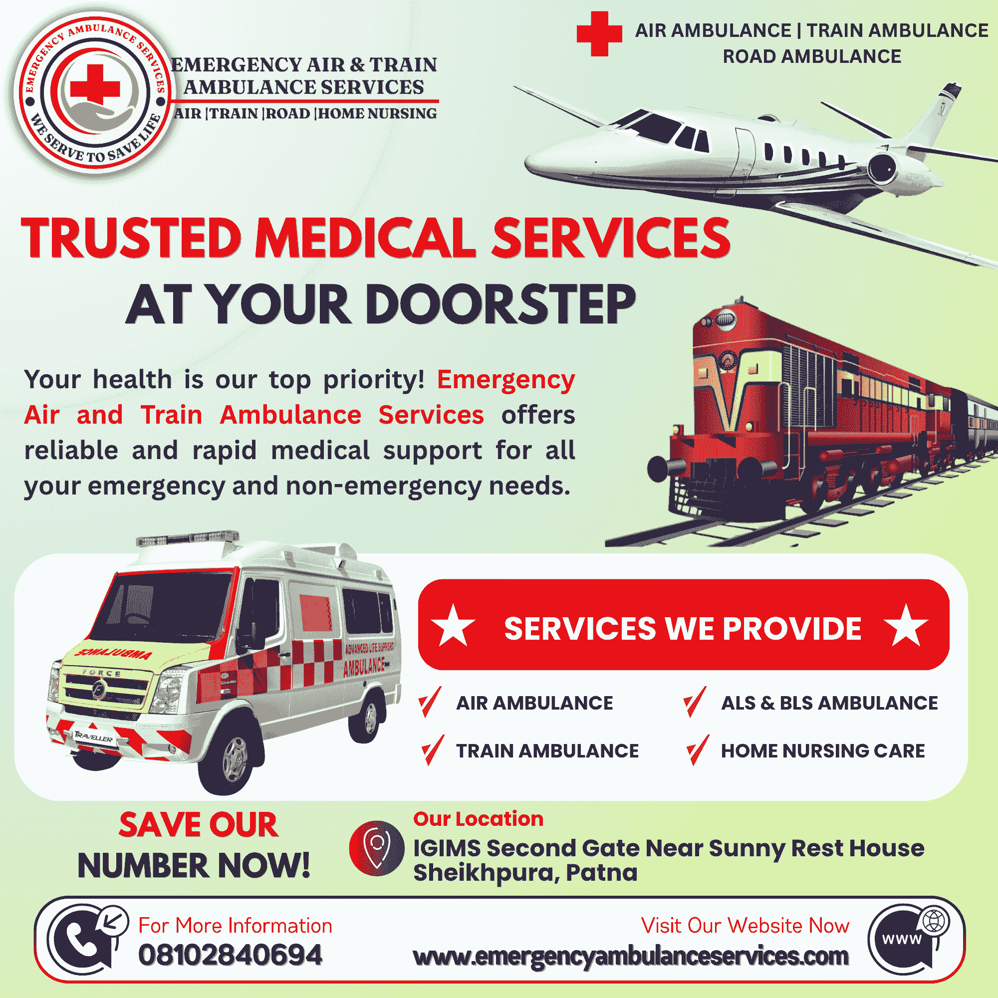 Extraordinary Emergency Air Ambulance Services in Mumbai: Fly with High-Quality Service