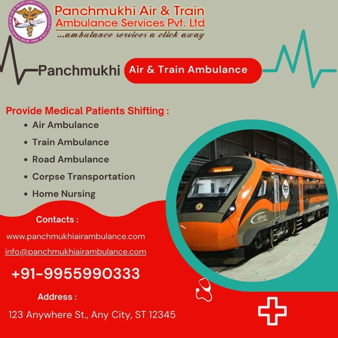 Book Panchmukhi Train Ambulance Services from Guwahati with All Safety Measures
