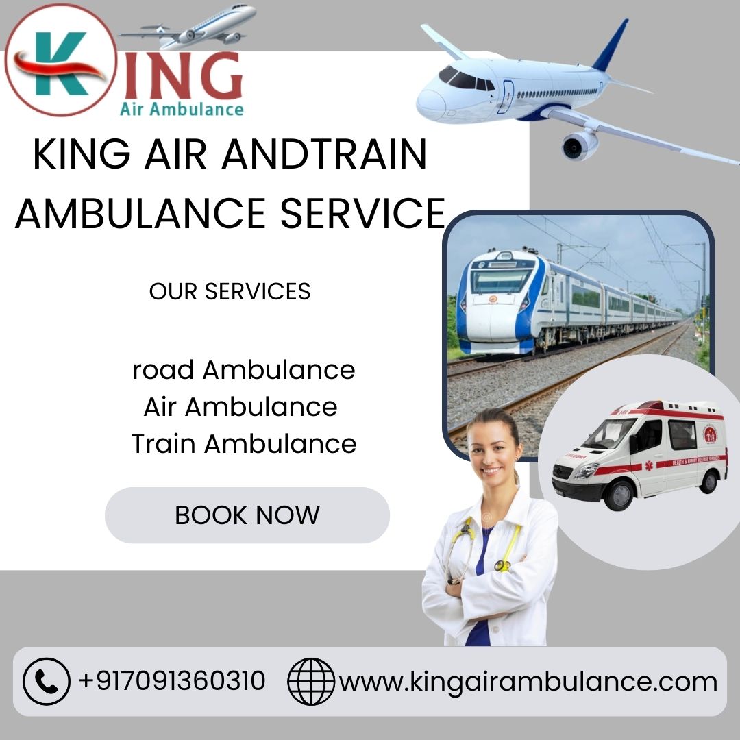 Book the King Train Ambulance Service in Kolkata with the best medical equipment for your patient.