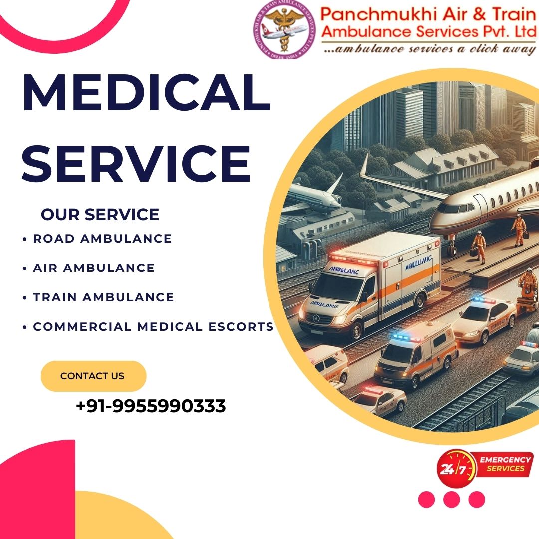 The Best Train Ambulance from Guwahati to Chennai is offered by Panchmukhi for Immediate Transfer