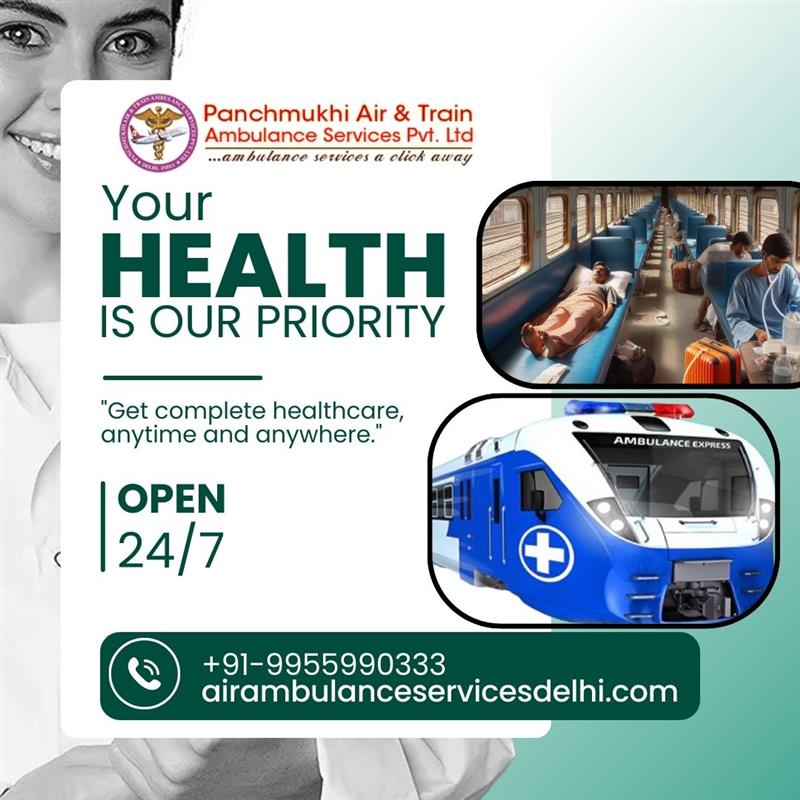 Panchmukhi Train Ambulance from Ranchi- Reliable enough to take patients safely