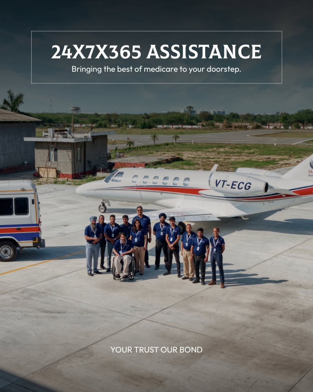 Best Air Ambulance Service in Ahmedabad for Emergency Patient Transfer | EMSOS