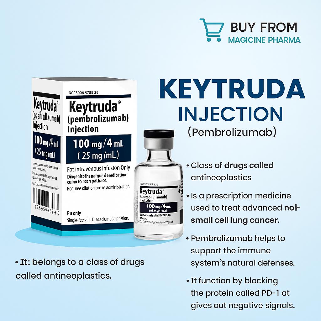 Buy Keytruda 100mg Injection to treat multiple types of cancer