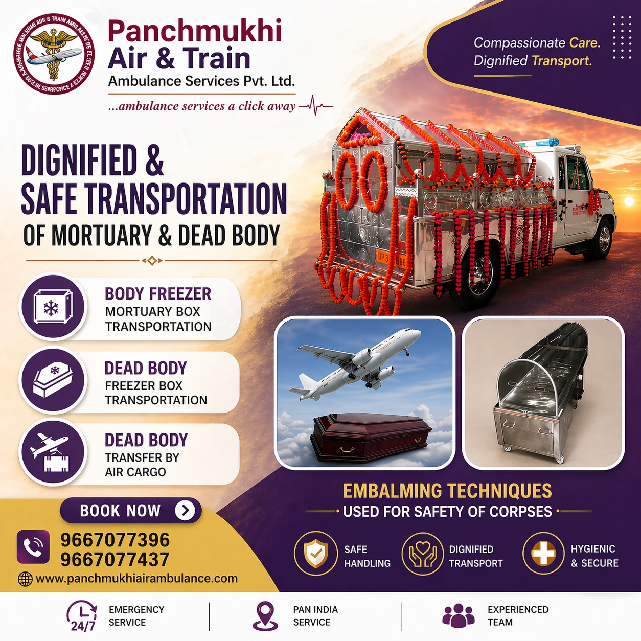 Panchmukhi Mortuary Box Transportation in Kolkata- authentic, reliable and cost-effective