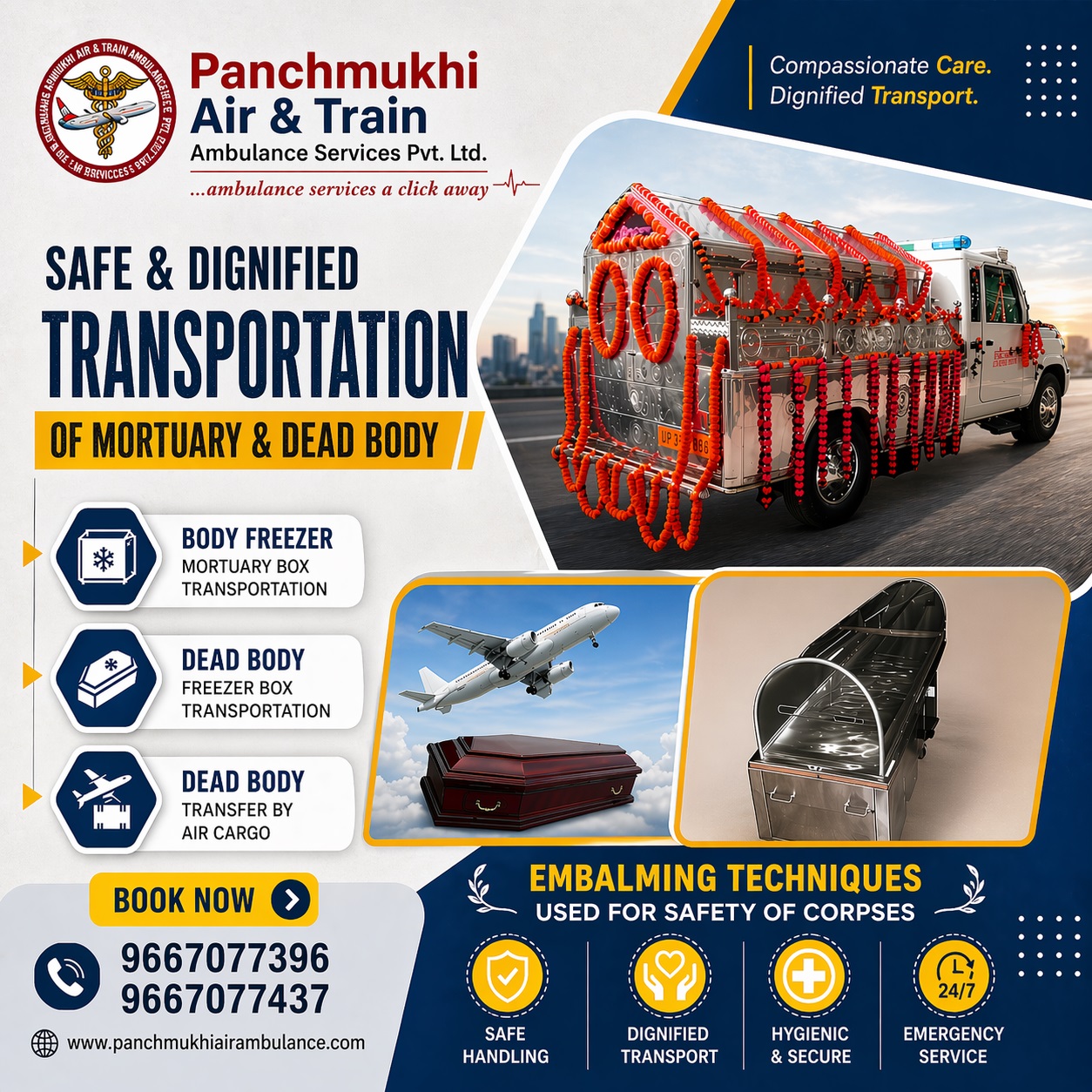 Panchmukhi Air Cargo Dead Body Transfer in Ranchi- highly recommended for corpse transfer