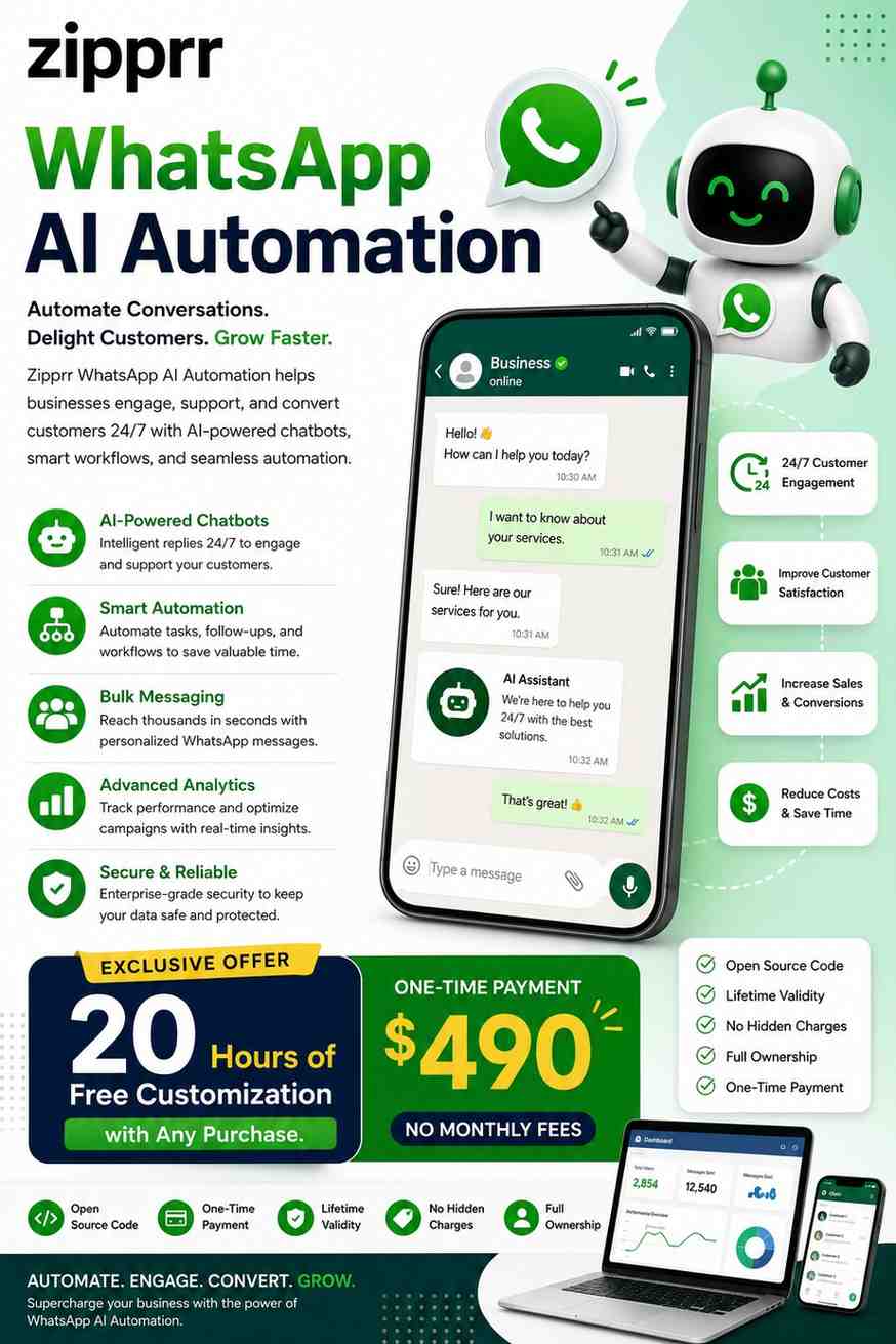 WhatsApp Business AI Automation Script | Ready-Made SaaS